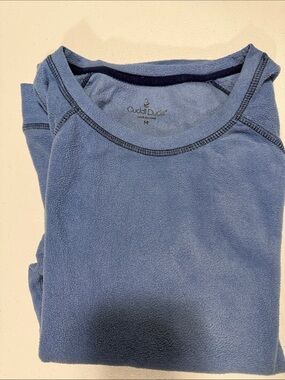 Cuddl Duds Dusty Blue Fleece Crewneck Top